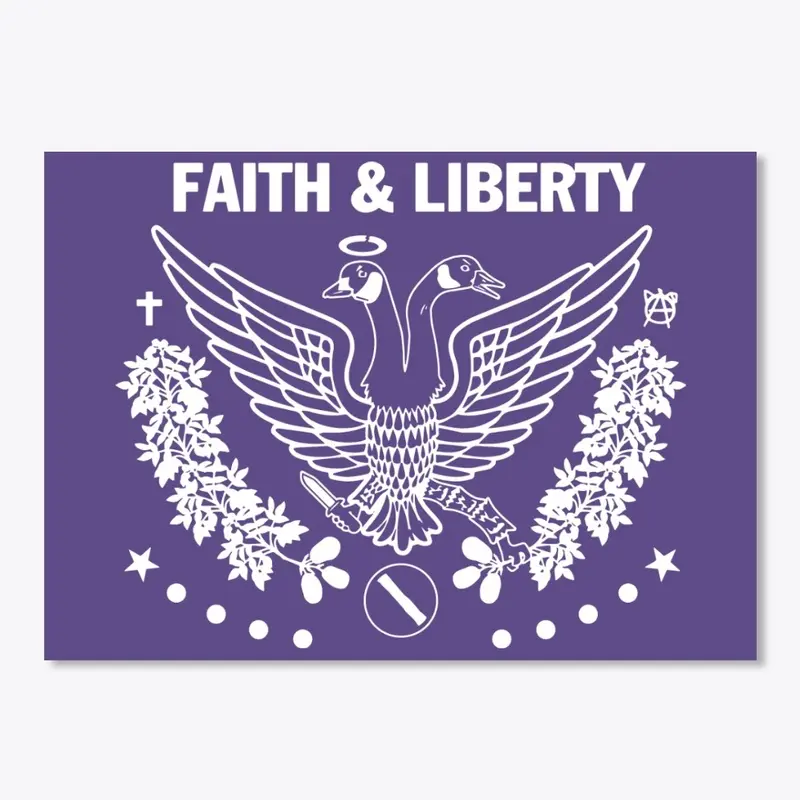 Faith and Liberty White Logo