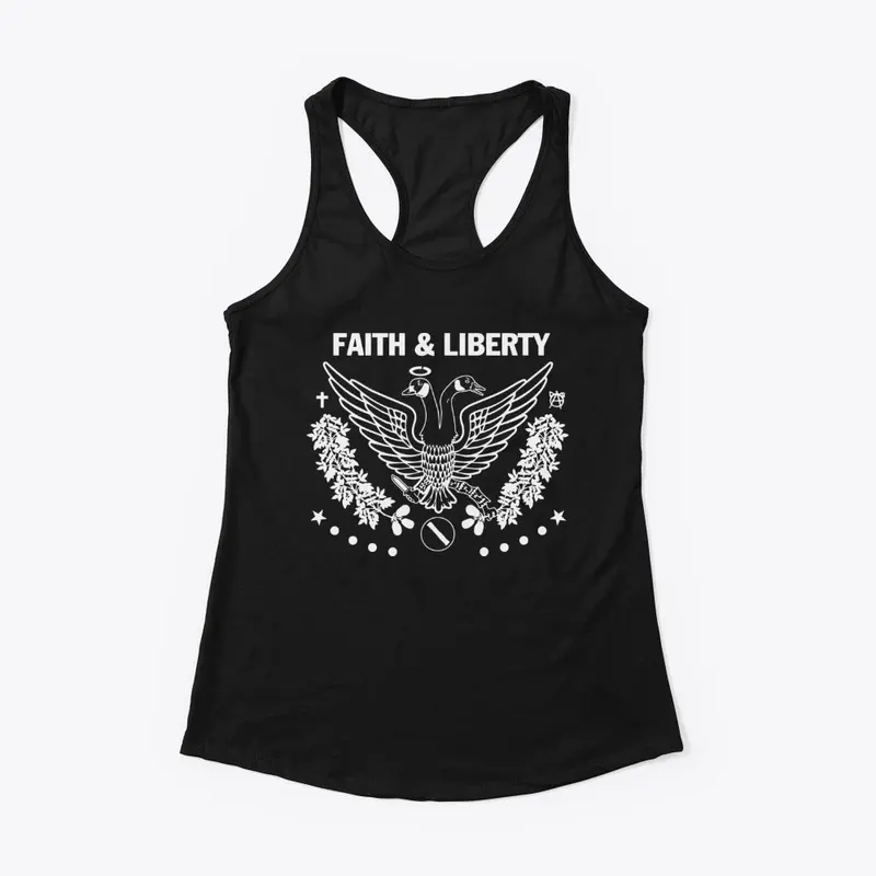 Faith and Liberty White Logo